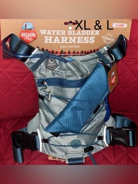 xl & large size Arcadia Trail dog  Hydration Harness - Blue & Gray